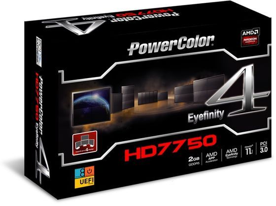 PowerColor HD7750 Eyefinity 4 LP Edition karta graficzna zdjęcie opakowanie