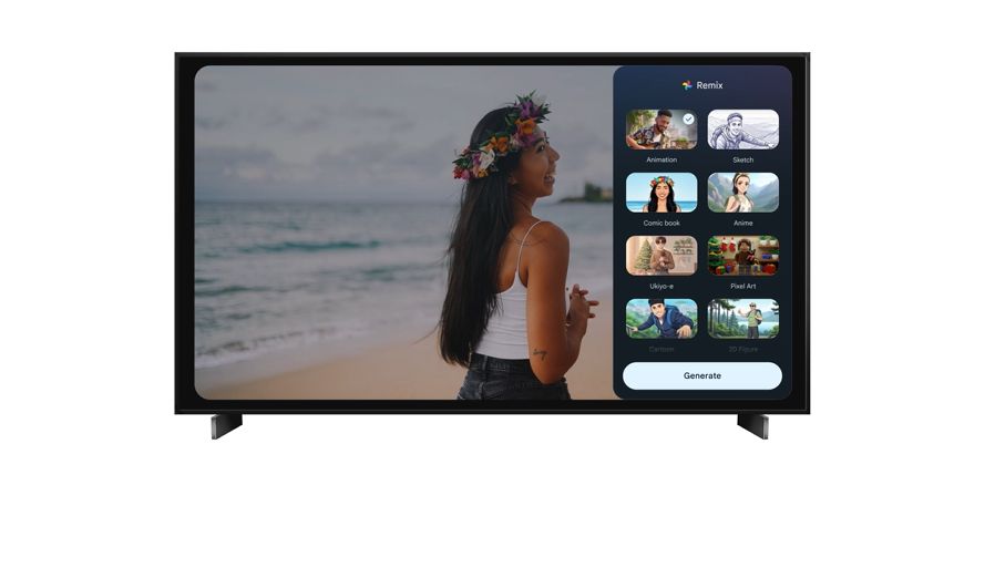 Modyfikacja stylu zdjęć z poziomu telewizora