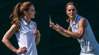 Rzadki widok. Kate Middleton w MINI wywija na korcie tenisowym u boku Rogera Federera (ZDJĘCIA)