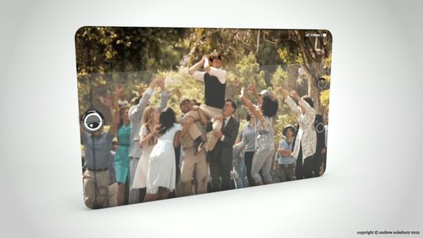Szklany smartfon (fot. behance.net)
