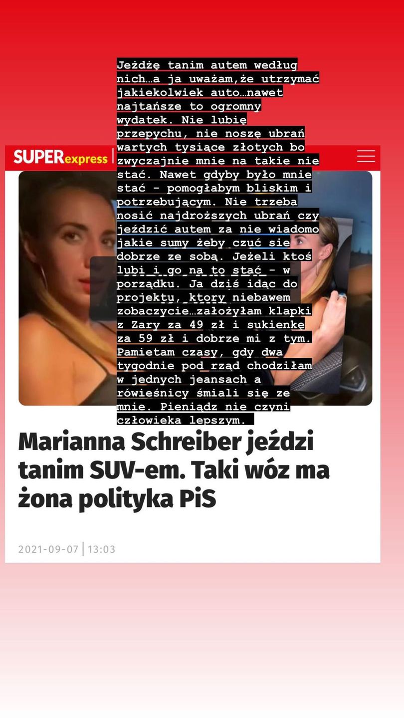 Marianna Schreiber o swoim podejściu do pieniędzy