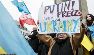 Demonstracja solidarności z Ukrainą. "Krew ratuje więcej żyć niż karabiny"
