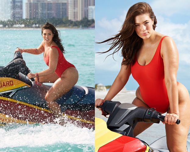 Ashley Graham jako "seksowna ratowniczka"