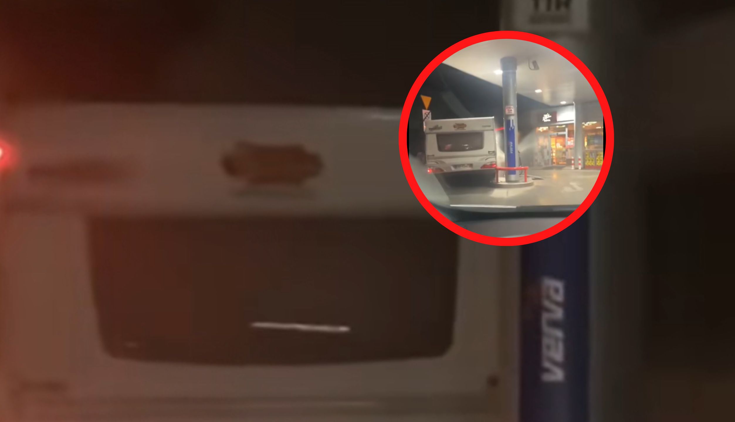 Na stacji paliw nagle zgasło światło.
