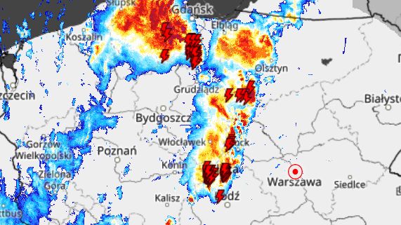 Pogoda. Nocne burze nad Polską