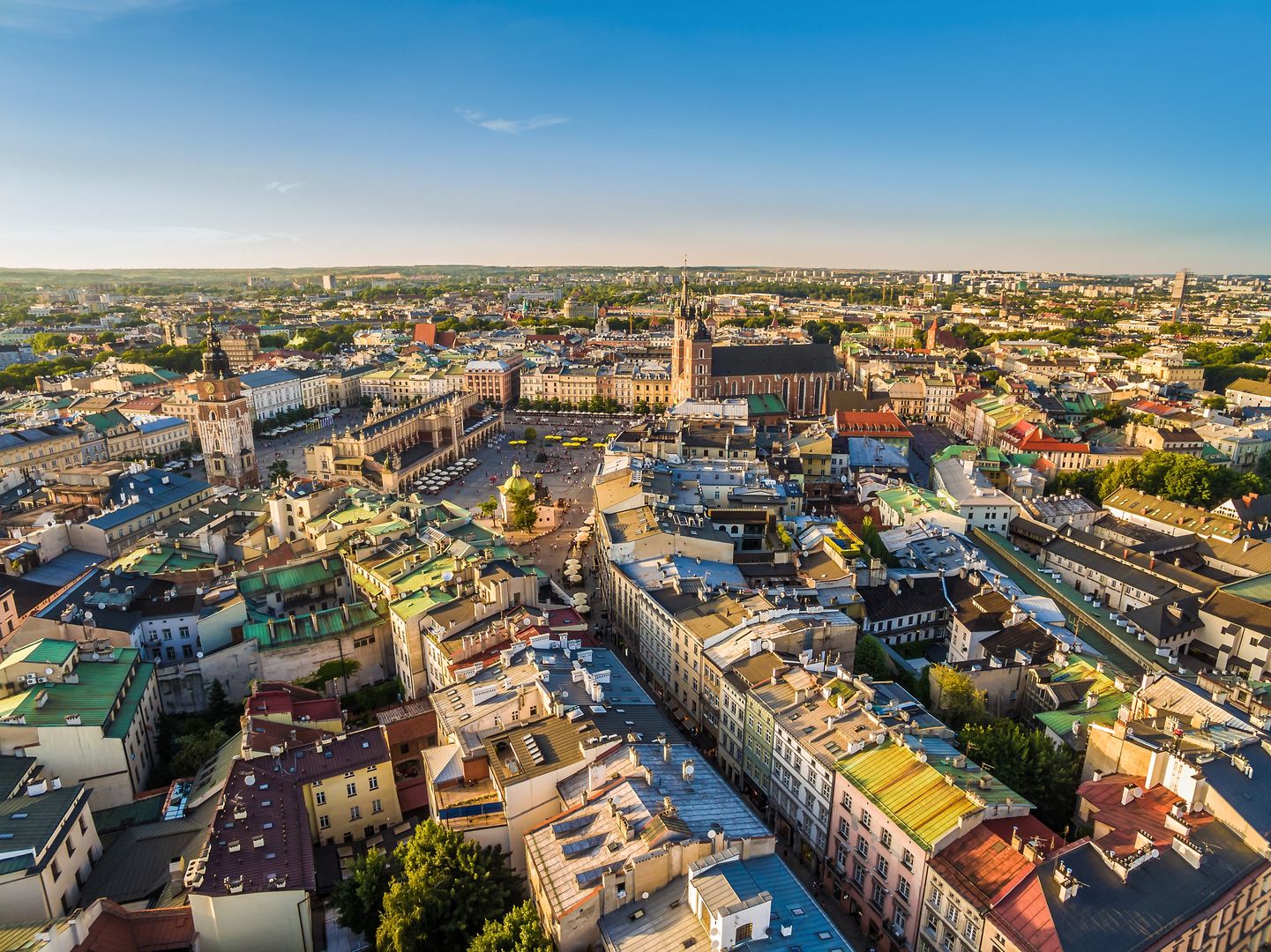 Kraków z lotu ptaka