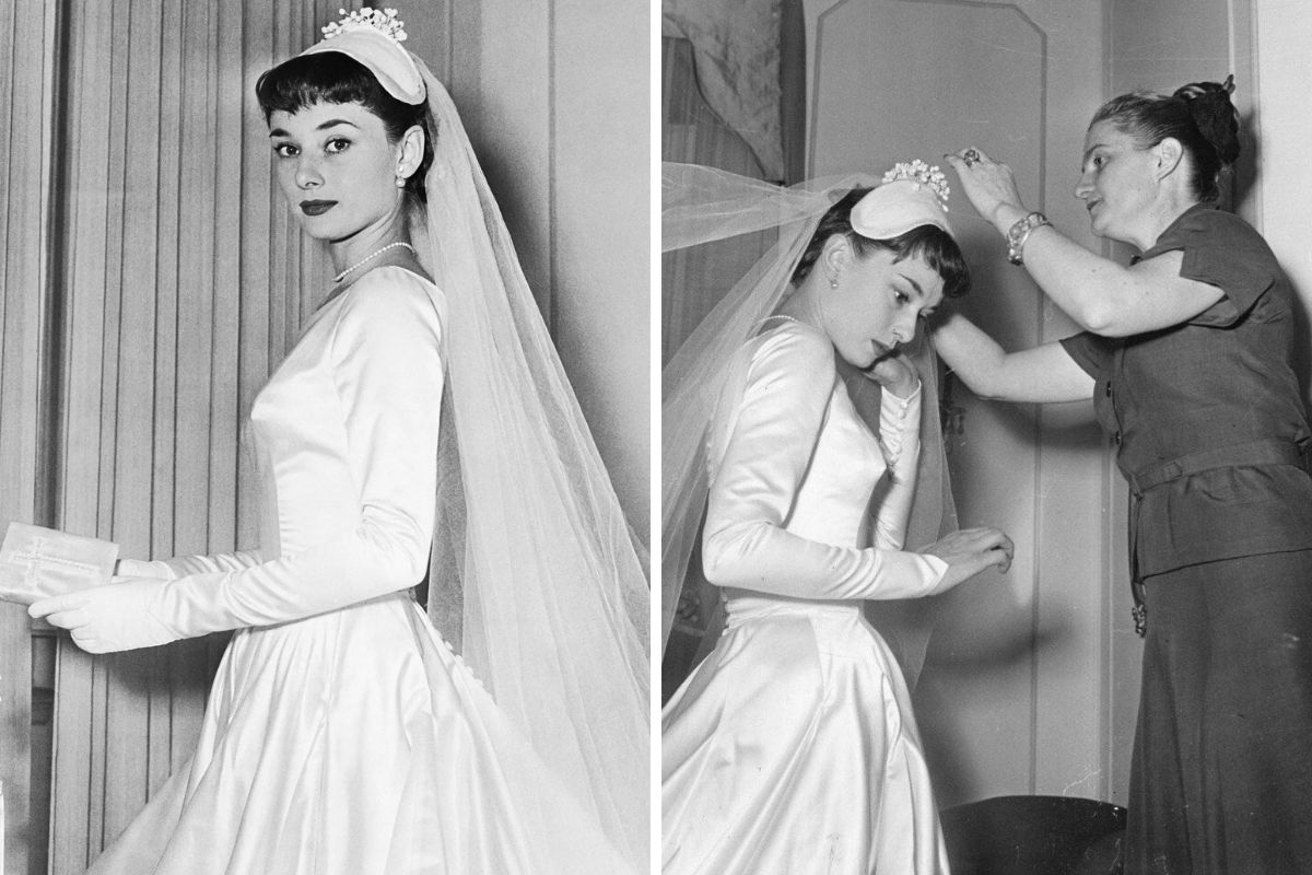 Suknia ślubna szyta dla Audrey Hepburn
