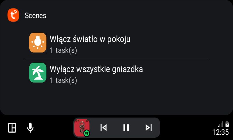 Sceny w Tuya Smart w Androidzie Auto