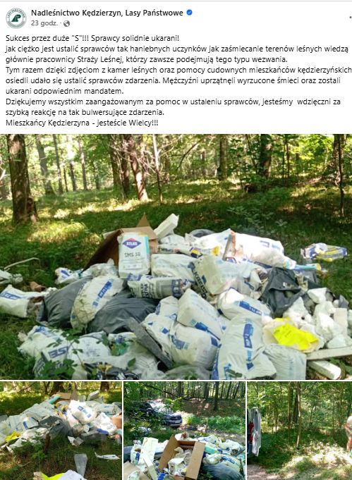 Leśnicy pokazali zdjęcia zaśmiecania lasu.