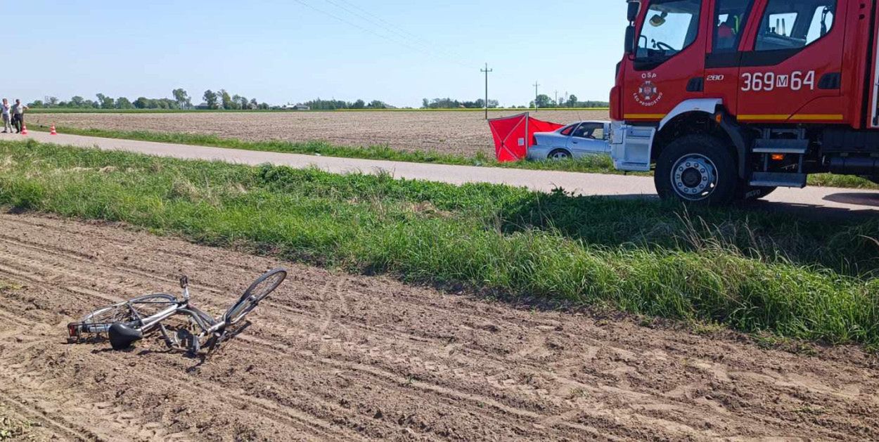 PILNE: śmiertelne potrącenie rowerzysty w Wilkęsach! [ZDJĘCIA]