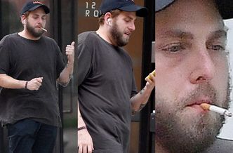 Smutny Jonah Hill pali papierosa w Nowym Jorku. Wraca do starej wagi? (ZDJĘCIA)