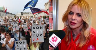 Sablewska wspiera protesty pod Sejmem: "Jestem za WOLNĄ POLSKĄ. Wyjście na ulicę jest dobre!"