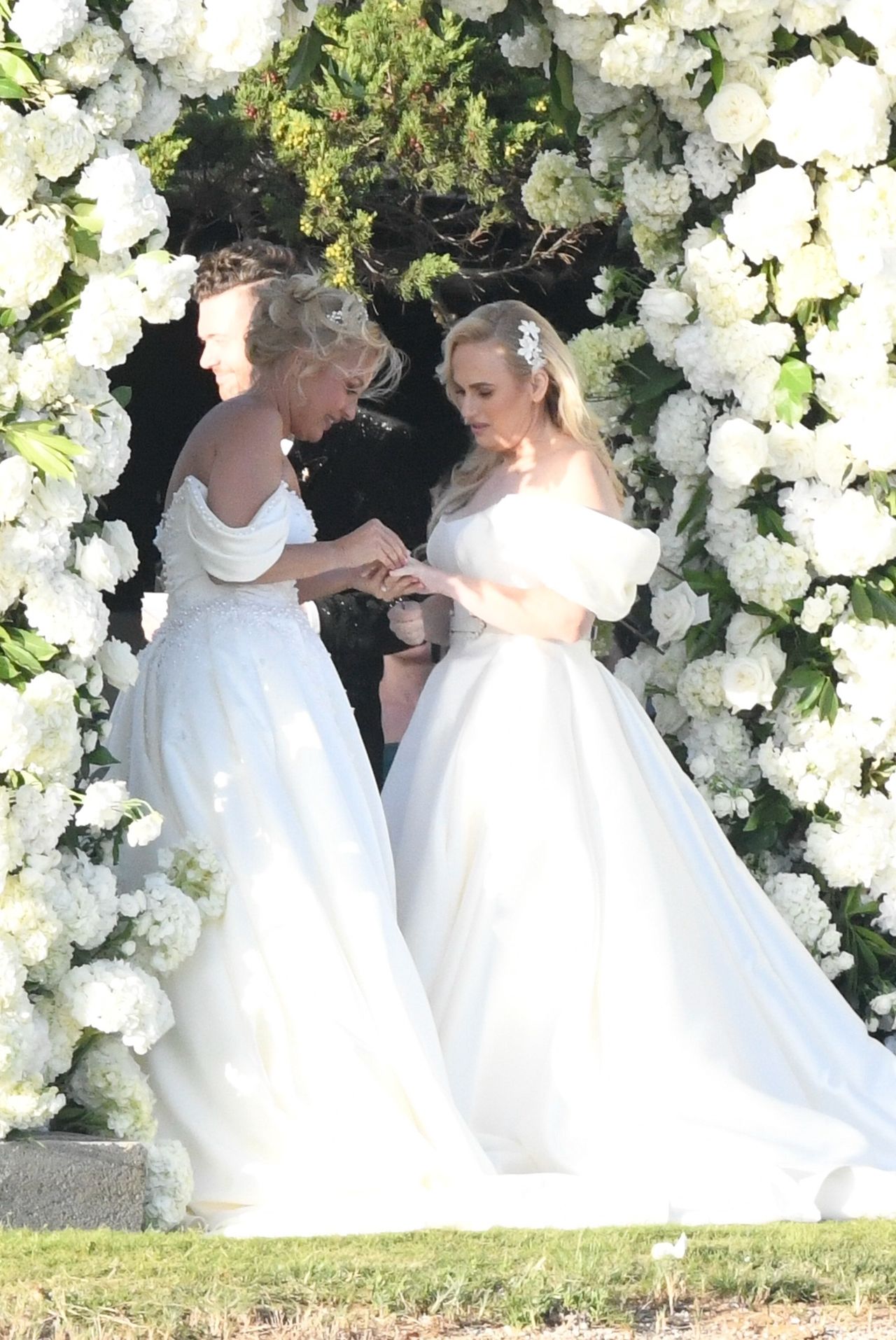 Rebel Wilson and Ramona Agruma during the wedding.