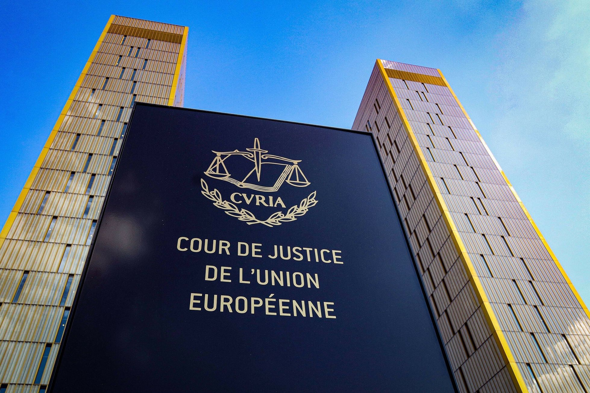 arch4820.06.2019, xmkx, Politik , Europaeischer Gerichtshof EuGH v.l. Eingangsschild, Symbolbild, Luxemburg Luxemburg LUX *** 20 06 2019, xmkx, Politics , European Court of Justice ECJ v l Entry sign, Symbol image, Luxembourg Luxembourg LUXPatrick Scheiber/Kegler, via www.imago-images.de