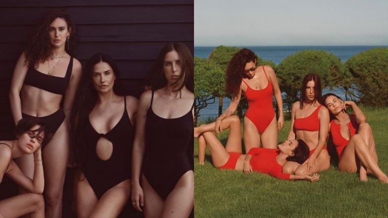 Demi Moore pozuje z córkami w kampanii kostiumów kąpielowych