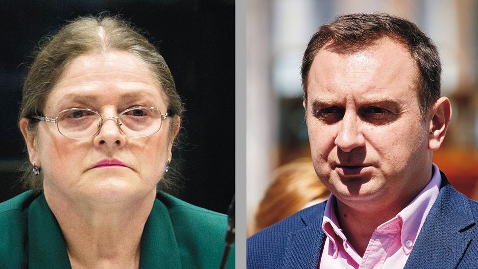 Sędzia TK Krystyna Pawłowicz i poseł Lewicy Tomasz Trela
