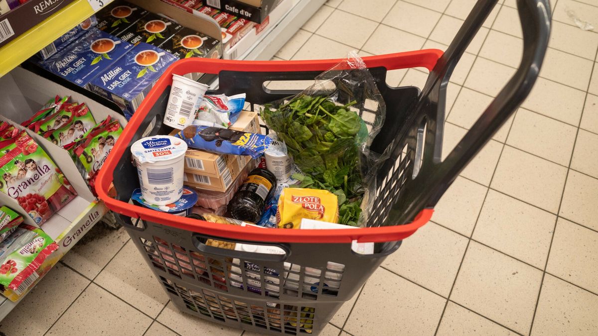 Stock Arkadiusz Zi�?ek
Fot. Arkadiusz Ziolek/East News.
n/z Wozek sklepowy z zakupami.
ARKADIUSZ ZIOLEK