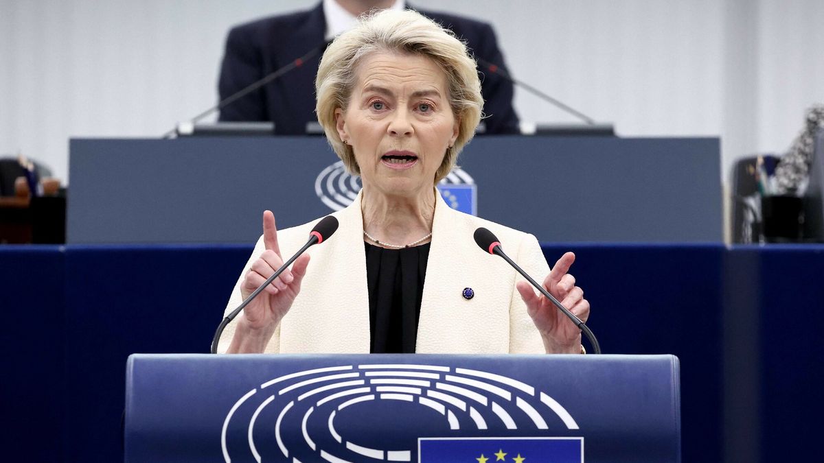 Temporary
European Commission President Ursula von der Leyen addresses the floor in a debate on EU support for a peace deal in Ukraine held during a plenary session at the European Parliament in Strasbourg, eastern France, on May 7, 2025. (Photo by FREDERICK FLORIN / AFP)
FREDERICK FLORIN