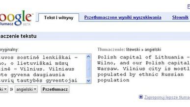 Problemy z tłumaczeniami w Google Translate 1