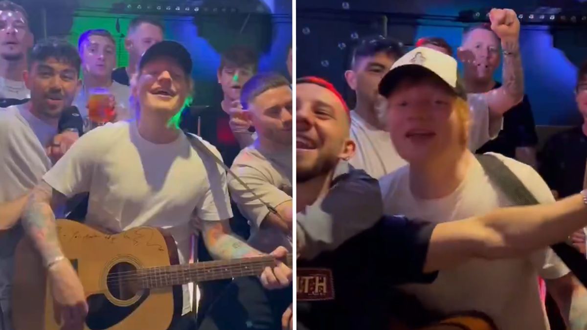 Ed Sheeran na imprezie z piłkarzami Ipswich Town