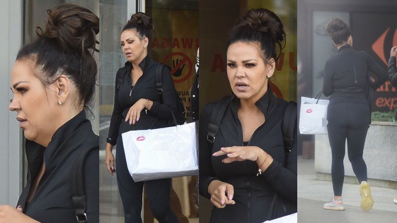 Sylwia Bomba opuszcza trening do "Tańca z Gwiazdami" w towarzystwie partnera Jacka Jeschke