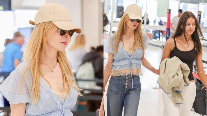 Nicole Kidman PRZEMIERZA lotnisko z najmłodszą CÓRKĄ