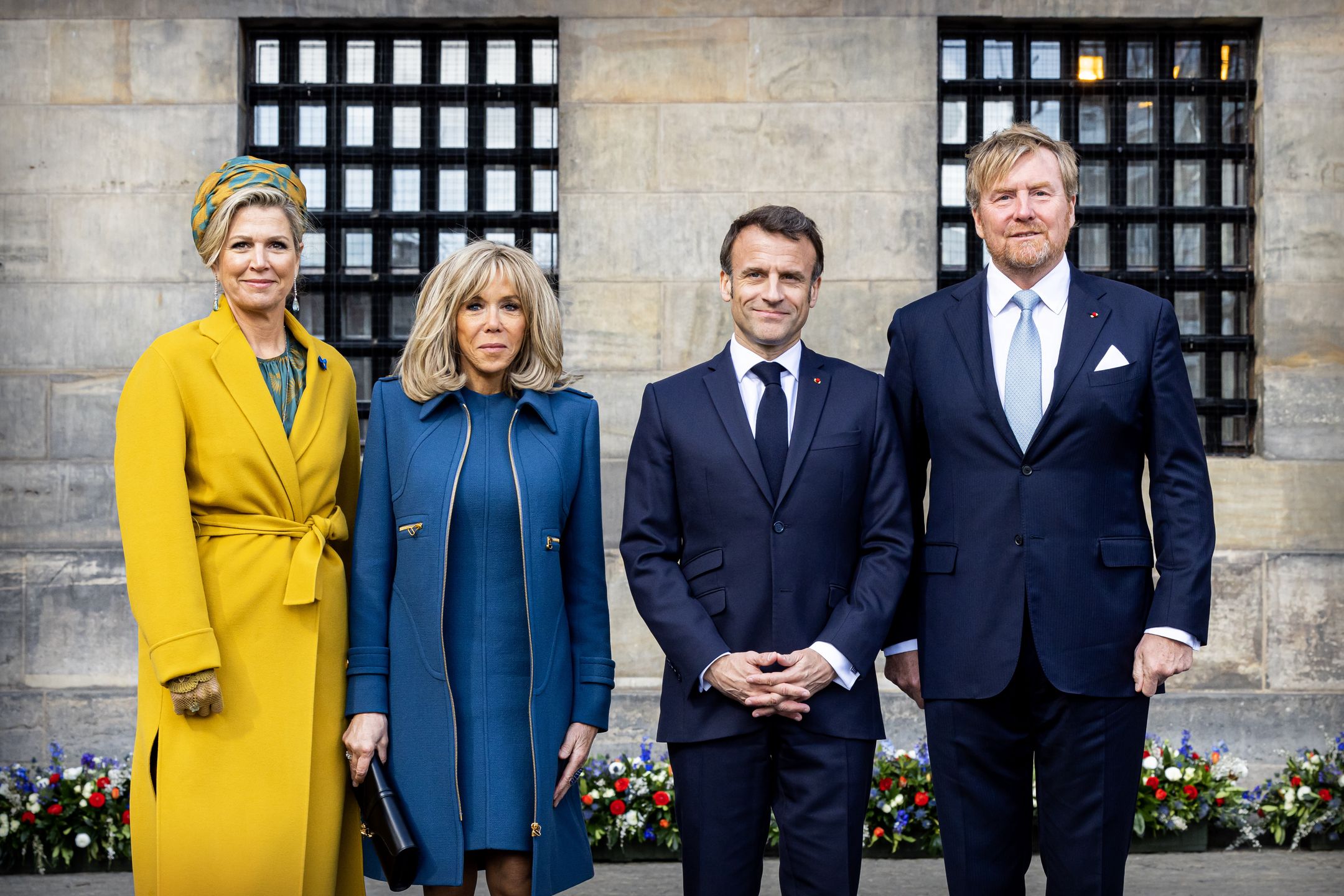 Brigitte Macron na spotkaniu z królem Holandiuu