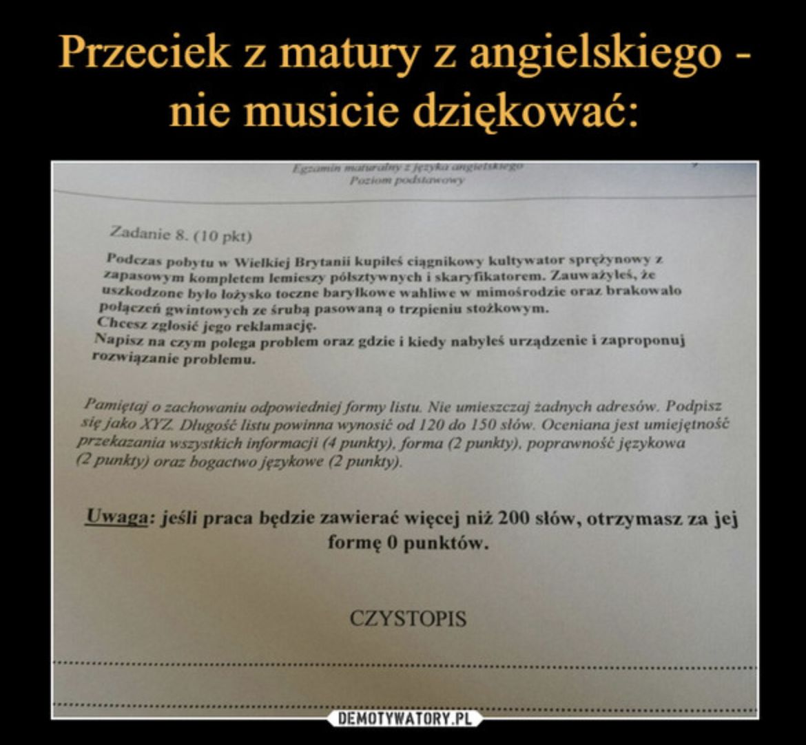 Memy matura 2025 z języka angielskiego