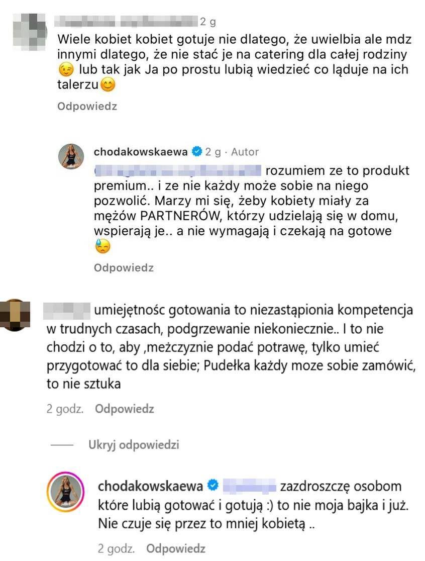 Dyskusja pod postem Ewy Chodakowskiej