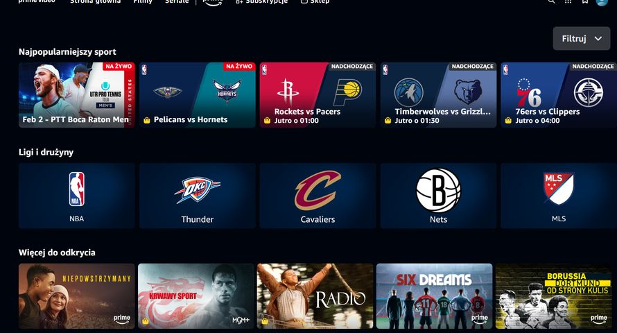 Amazon Prime Video wyprzedzi rywali w wydatkach na prawa sportowe