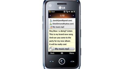 LG Layla GM750 z Windows Mobile 6.5 1