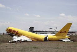 Chwile grozy na lotnisku. Samolot DHL złamał się podczas lądowania