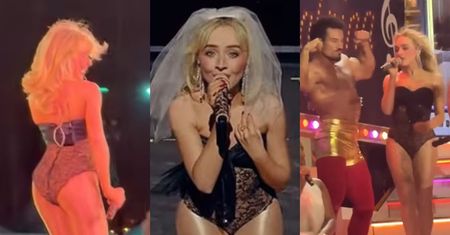 Sabrina Carpenter zagrała koncert w KORONKOWYM BODY. Półnaga wokalistka zachwyciła widzów Coachelli (WIDEO)