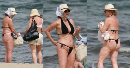 63-letnia Ewa Skibińska w KUSYM BIKINI korzysta z urlopu w Sopocie. Fajnie się bawią z córką? (ZDJĘCIA)