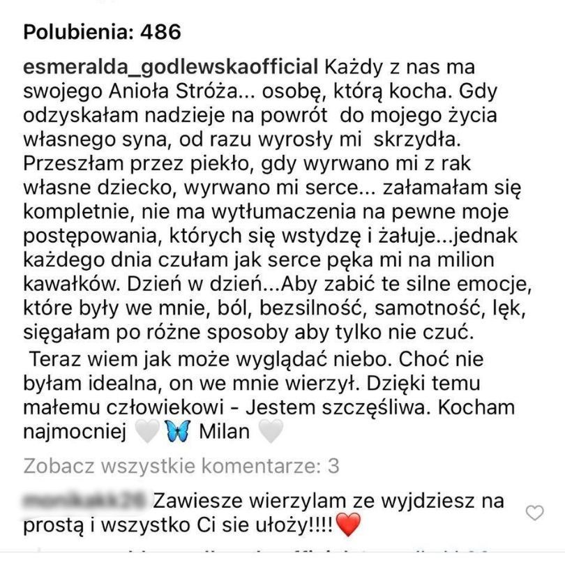 Esmeralda Godlewska szczerze o relacjach z synem