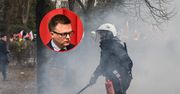 "Zawodowi zadymiarze". Hołownia o incydentach na proteście rolników