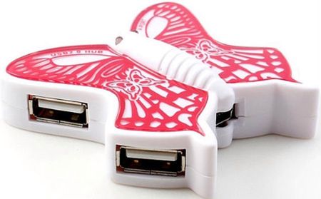 Hub USB w kształcie motylka, idealny dla dziewczynek?