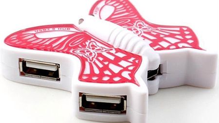 Hub USB w kształcie motylka, idealny dla dziewczynek? 1