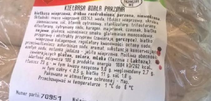 Dlaczego biała kiełbasa jest biała?