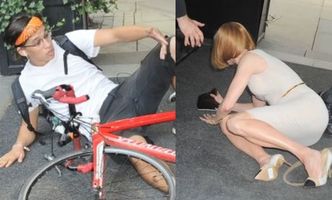 Paparazzi na rowerze POTRĄCIŁ Nicole Kidman!