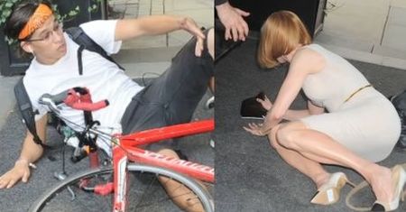 Paparazzi na rowerze POTRĄCIŁ Nicole Kidman!
