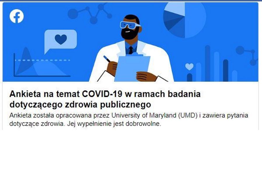 Facebook. Ankieta o koronawirusie już w Polsce