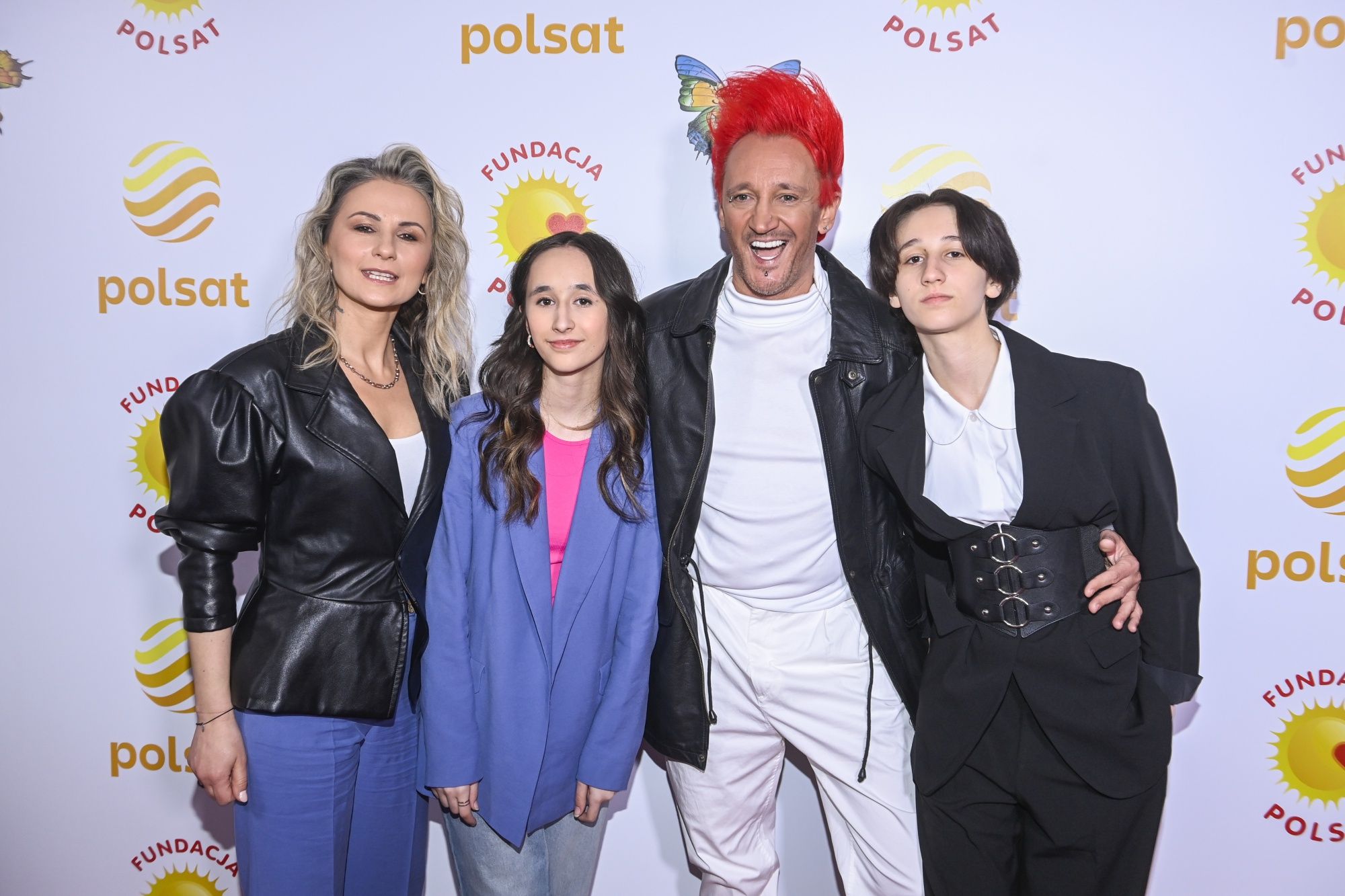 Michał Wiśniewski i Anna Świątczak z dziećmi
