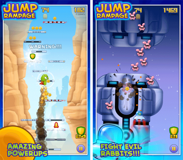 Aplikacja Dnia: Jump Rampage idealne dla miłośników Doodle Jump 2