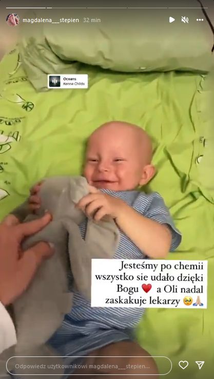 Magdalena Stępień informuje, że Oliwier jest już po kolejnej chemioterapii