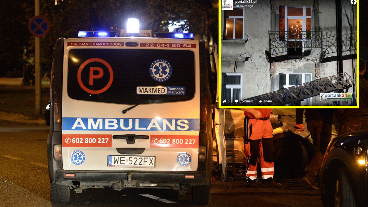 W kamienicy w Jeleniej Górzy zerwał się balkon 