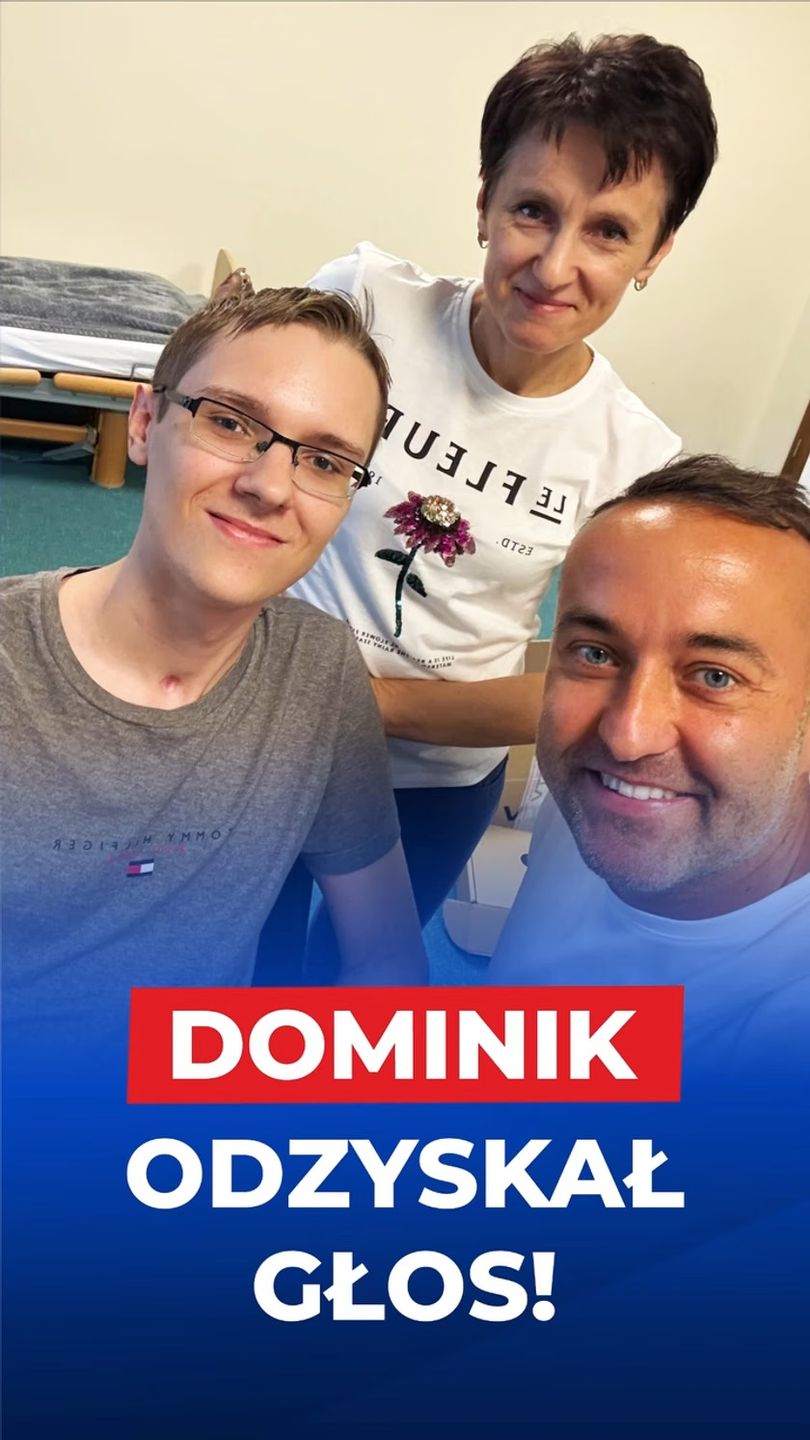 17-letni Dominik odzyskał głos.