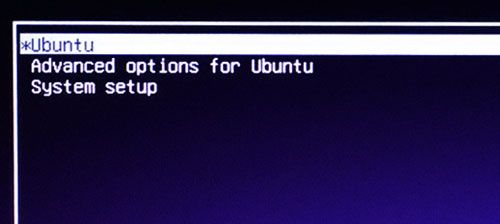 Grup menu po pierwsze uruchomieniu