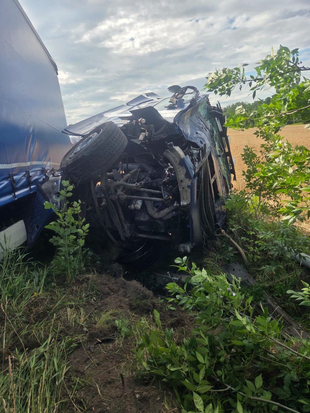 Wypadek na DK 10 w Dzierzążni 