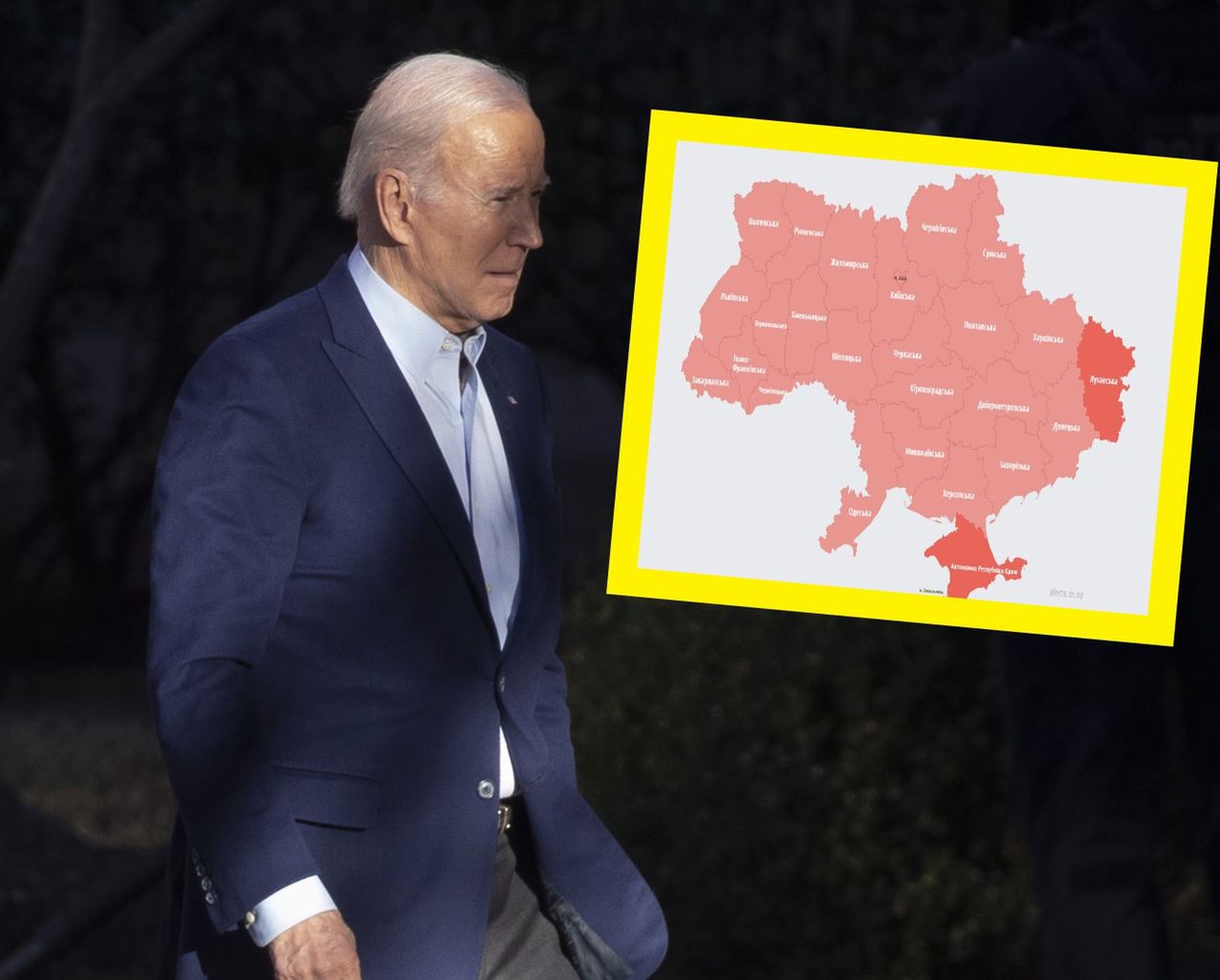 Biden w Kijowie. Alarm przeciwlotniczy w całej Ukrainie